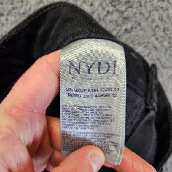 NYDJ Jeans Womens Size 8 Black Denim Barbara‎ Bootcut LiftxTuck Technology - Picture 8 of 11